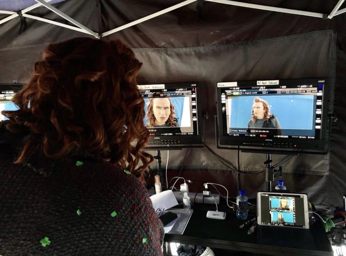 Behind the scenes Good Omens Aziraphale and Crowley 🤧