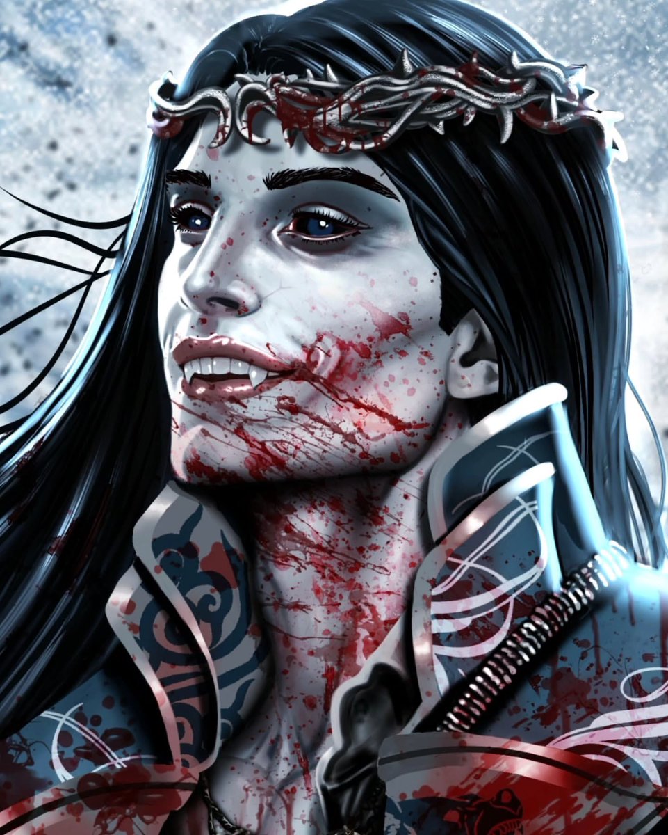 “What makes ye care, makes ye weak.”
—

Some insaaaane Nikita fanart from the awesome @_edureyess . The detail in this piece is wild. 

You ladies shipping this psychopath have me worried btw 😂

#FanArtFriday #empireofthevampire