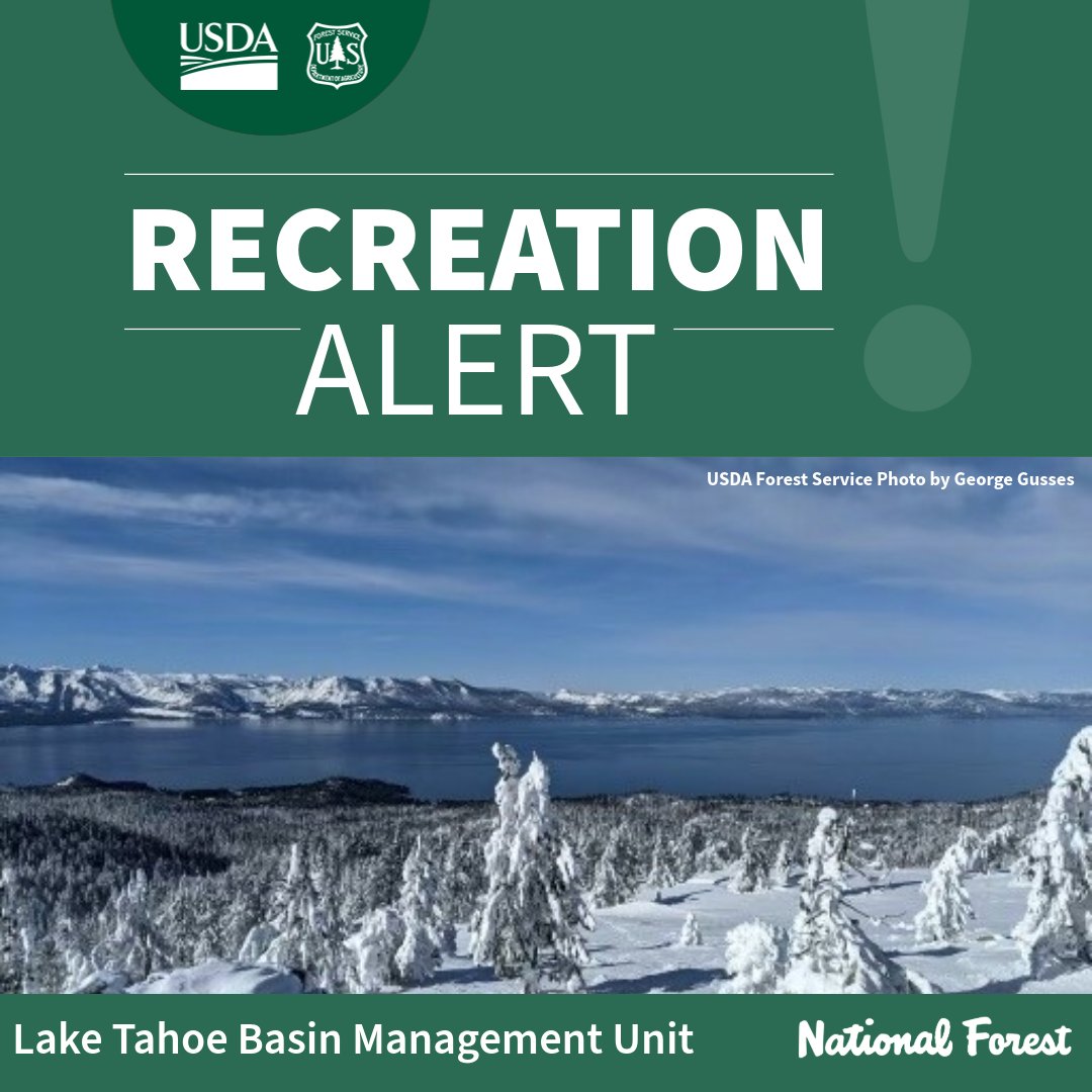 It's shaping up to be a beautiful weekend at Lake Tahoe! Visitors should remember parking areas, restrooms, trash service &amp; forest roads are closed for winter. Plan ahead and always park in legal spots, avoid blocking closed gates and please take your trash with you!! #LakeTahoe
