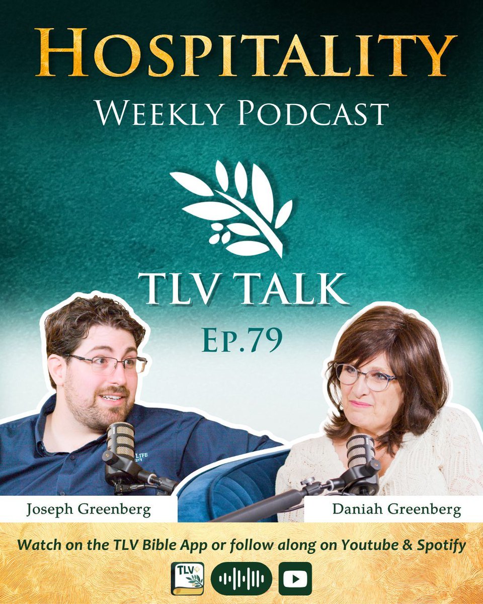 TLVBibleSociety's tweet photo. Hospitality is more than manners โ itโs a calling. โจ
Joe & Daniah unpack how welcoming others mirrors Godโs own generosity and presence.
New TLV Talk episode is live!
YouTube ๐ https://t.co/uTJUoVo3qq
After Show ๐ https://t.co/NHCowKRFQf
#tlvtalk #podcast #youtube #tlvbible https://t.co/iflLCqch3H