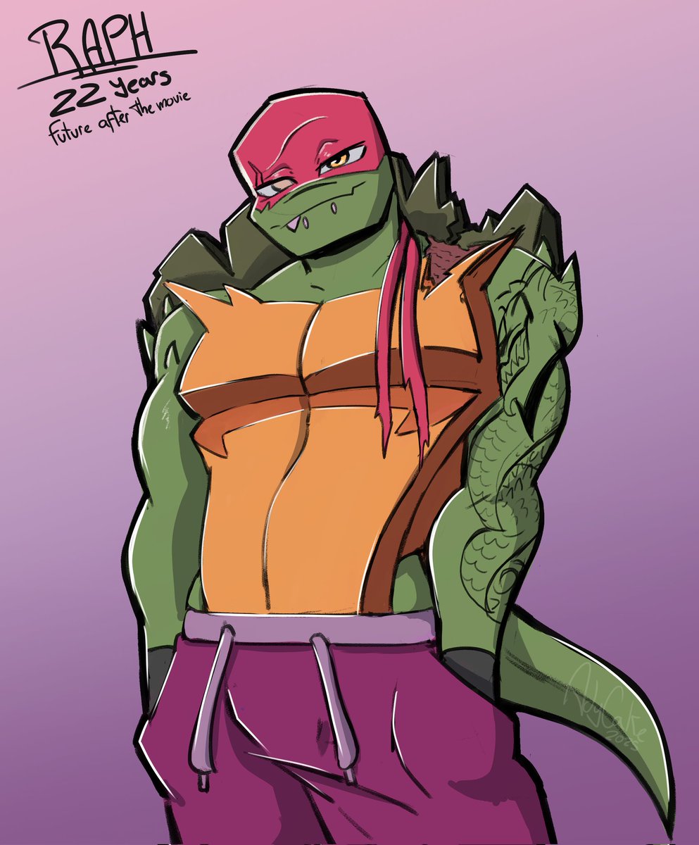 I don't usually draw Raphita, but I felt like drawing her scars after the events of the movie^^ 
I think he loves to look cool and strong, but deep down he's still a little cupcake❤️