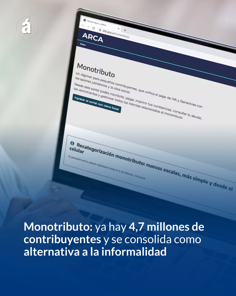 En la Argentina existen más de 4,7 millones de trabajadores adheridos al monotributo, una cifra que creció en lo que va del actual Gobierno y se encuentra en torno a máximos históricos | Por <a href="/juancacerespe/">Juan Carlos Cáceres Pereira</a> | Más detalles en tinyurl.com/yc5zz77e