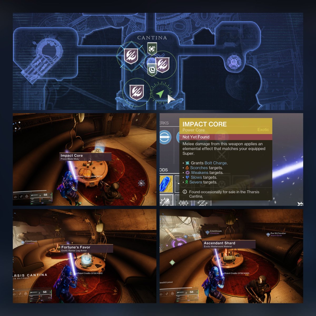 For a limited time, the Impact Core for Praxic Blade is available for purchase in the Cantina at Tharsis Outpost for 4,000 Credits.

ℹ️ You don’t need to finish the campaign to buy the Impact Core, just enough credits. You can earn more by completing Lawless Frontier activities.