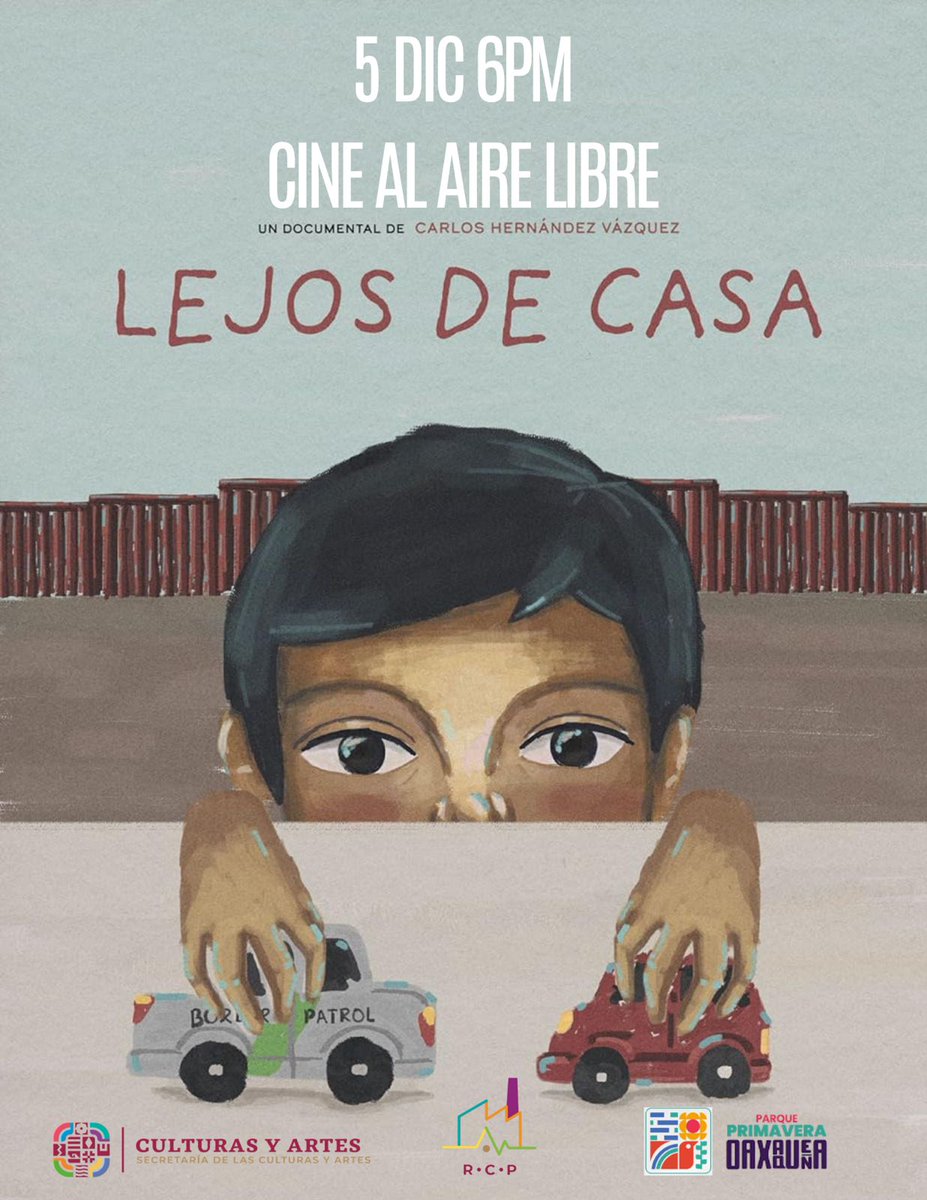 El día de hoy no se pierdan 
🧱Lejos de casa🚙 
En la Pantalla al Aire Libre del 📍Parque Primavera
 🕡6 PM
📅5 de diciembre