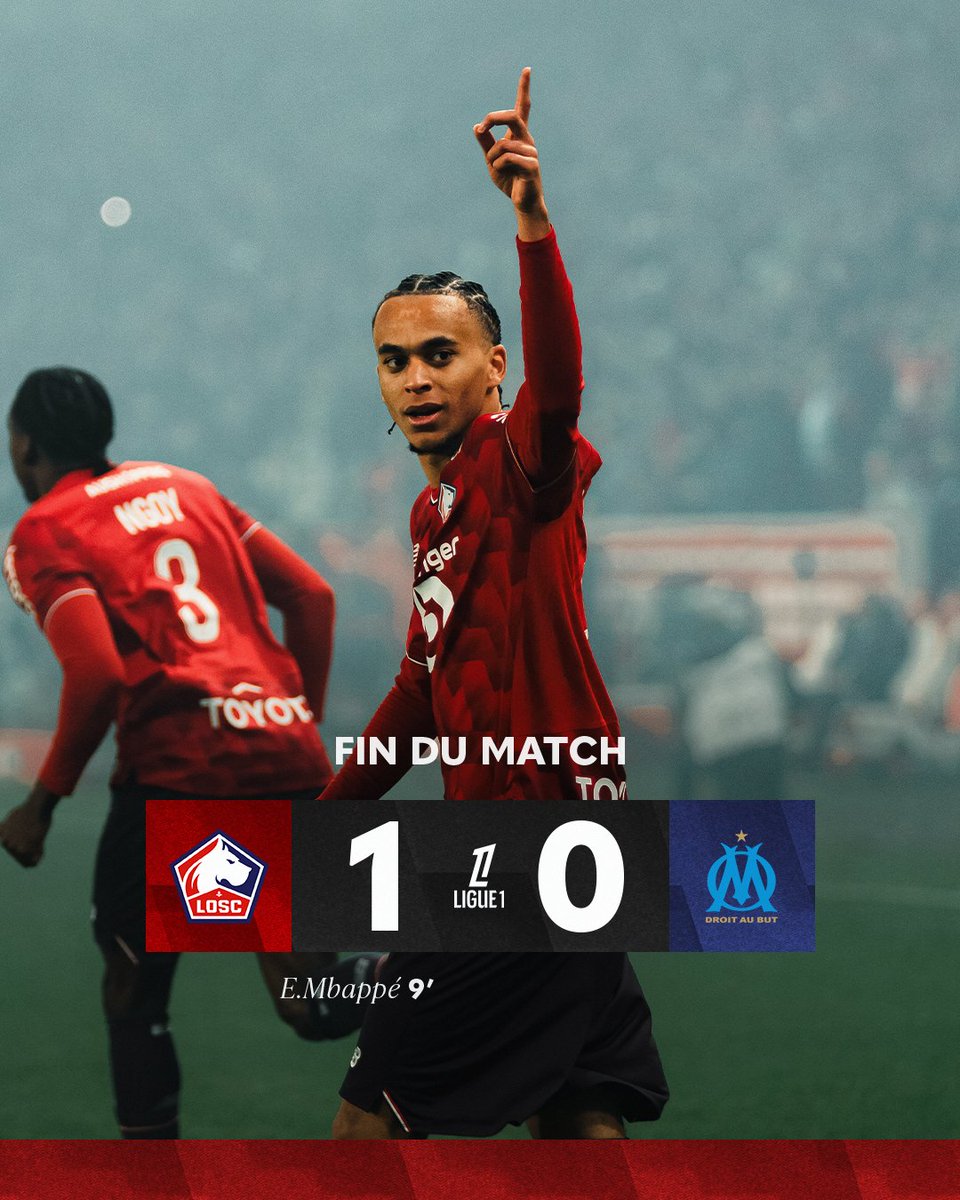 losclive's tweet image. 90’ I 1️⃣-0️⃣

Avec courage, solidarité, et talent, les Dogues s’imposent face à l’OM, 1-0 👊

C’est notre quatrième victoire de suite 🤩

Le compte-rendu ➡️ losc.fr/actualites/202…

#LOSCOM