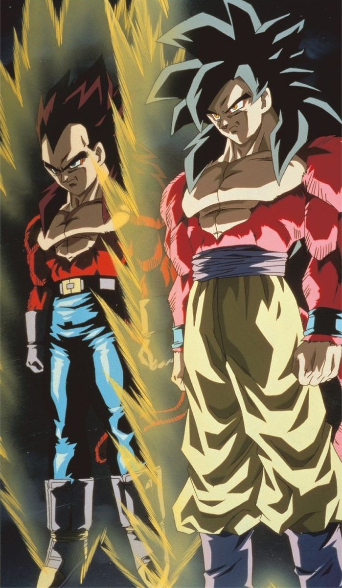 Who looks better as a Super Saiyan 4: Goku or Vegeta? #DragonBallGT #DBGT, image size:699x1200