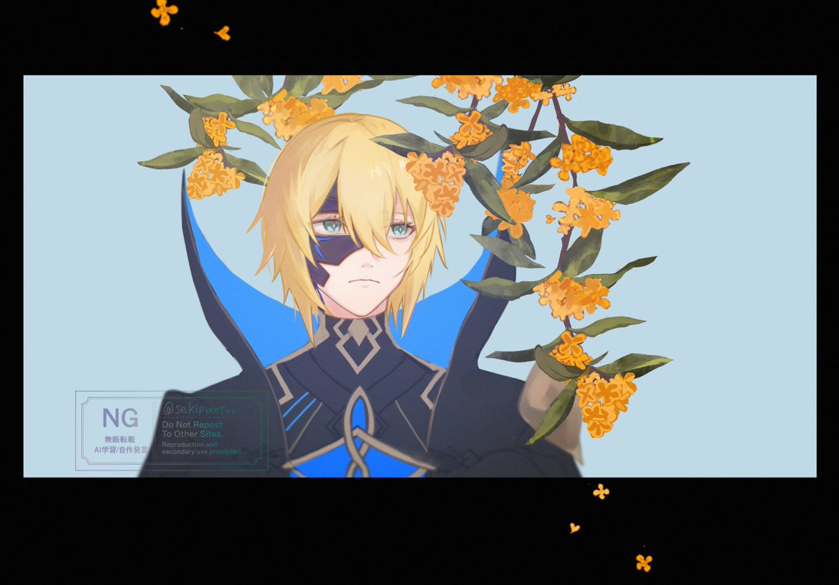 おひさし絵。やっと今年の金木犀ダ描けた～