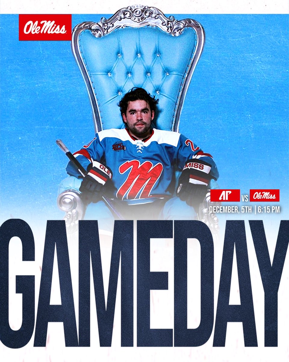 olemisshockeyd3's tweet photo. It’s Gameday Ice Rebs‼️ #olemiss #olemisshockey #collegehockey https://t.co/fj6g6b8DrT