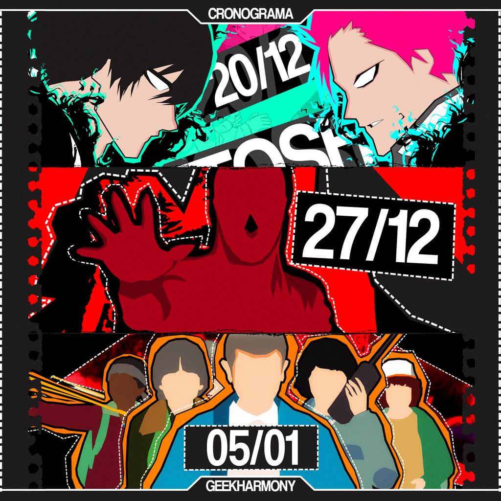 Cronograma desse final e começo de ano 🥳🎉