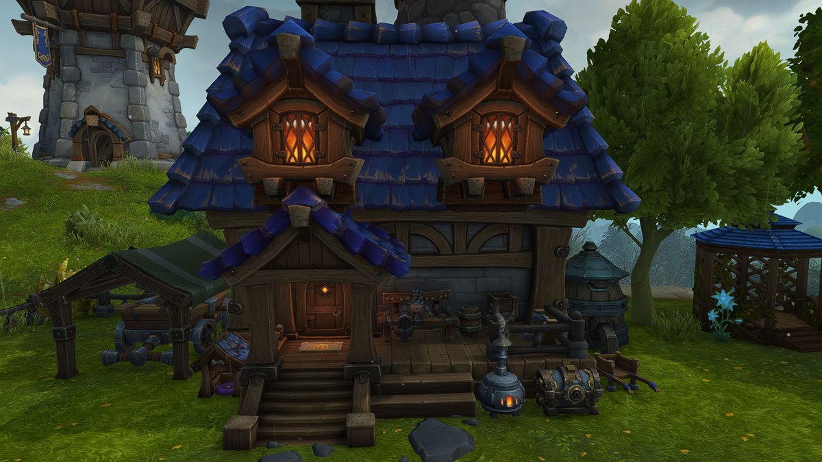 Here is a close up of my house with my lil workbench and deck!