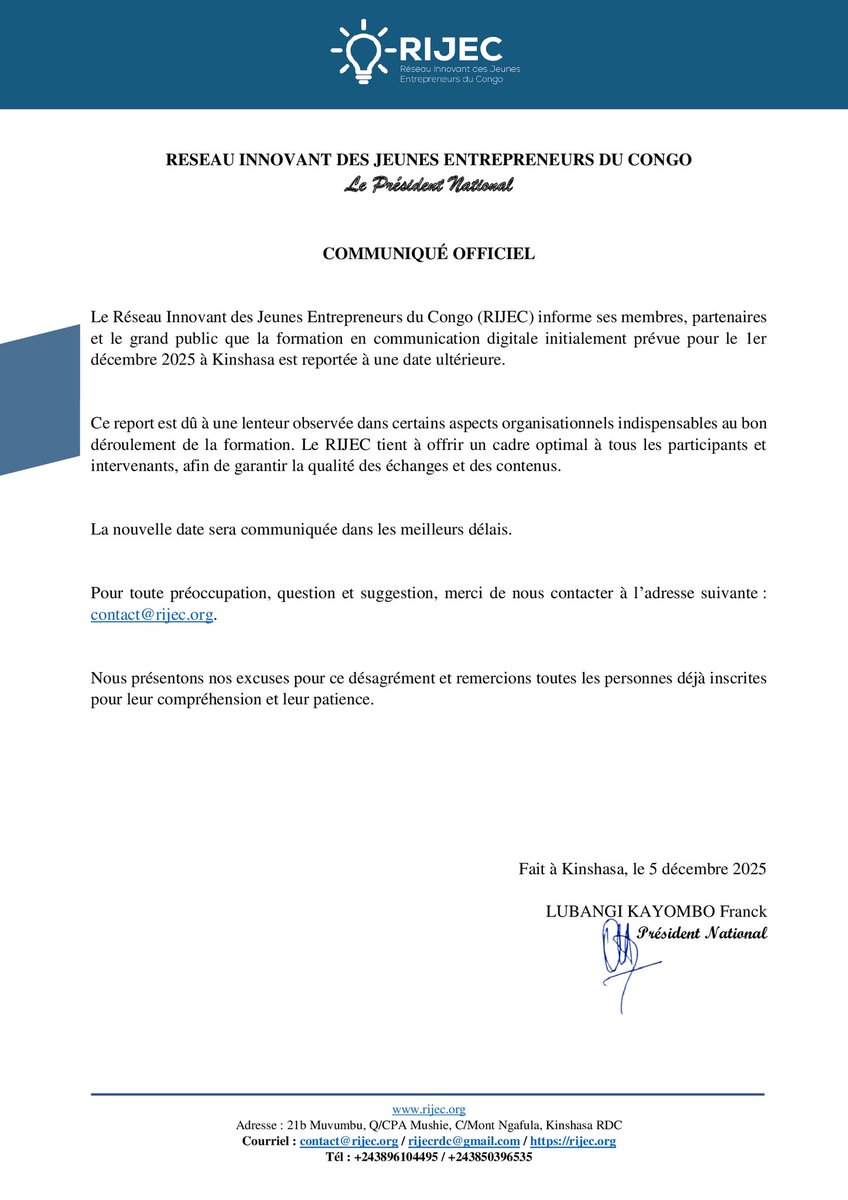 RIJEC RDC tweet media