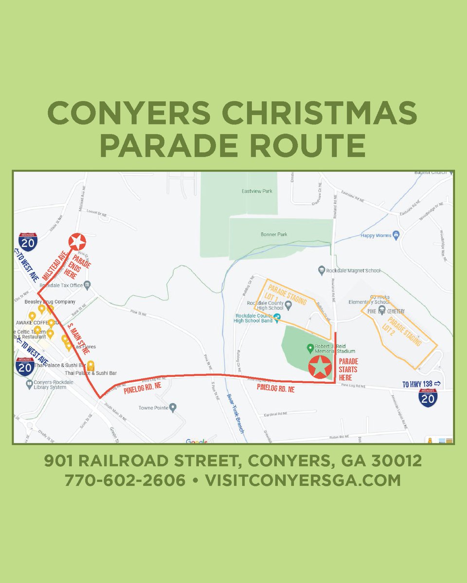 🎄 A Storybook Christmas hits Conyers TOMORROW! Dec. 6 at 2 PM — floats, bands, dance teams, scout troops, churches &amp; local businesses.
#oldetownconyers #conyersga