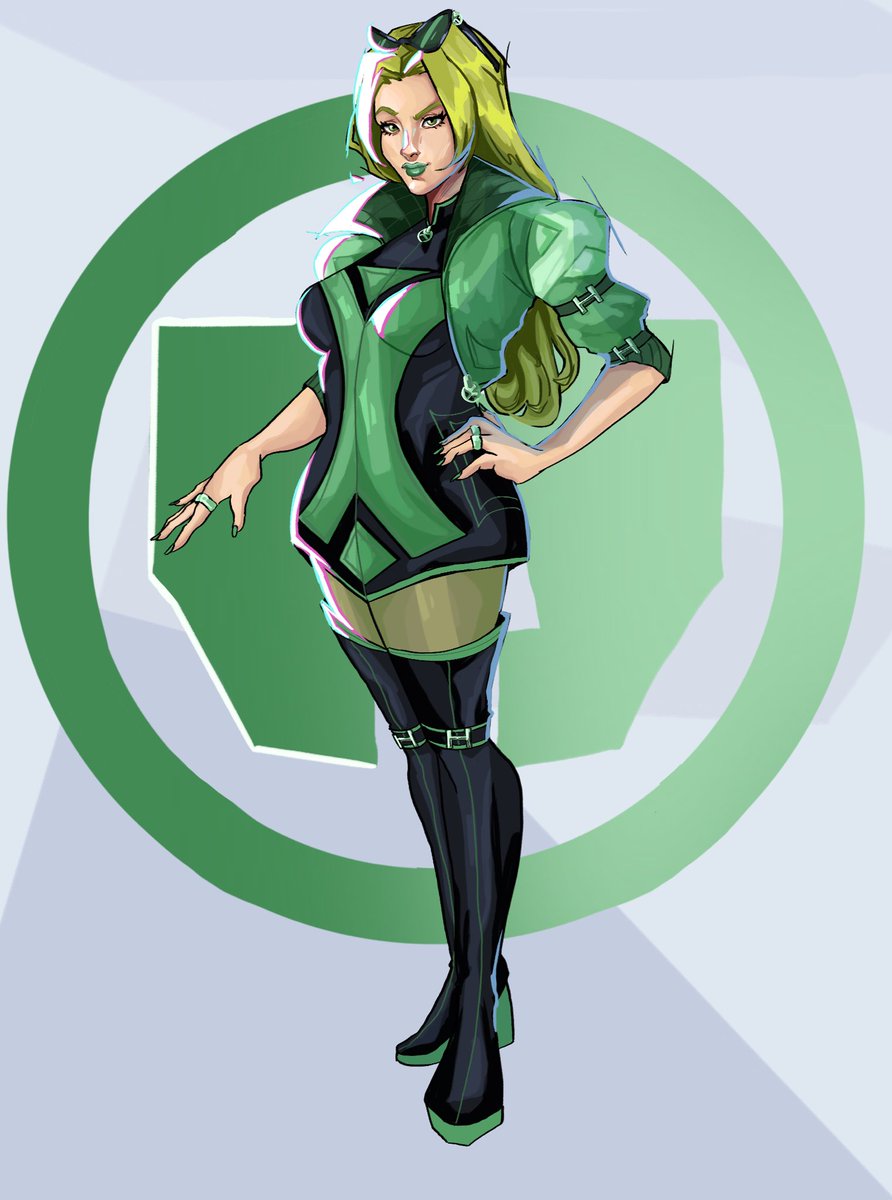 blueromanticss's tweet photo. my little version of polaris in marvel rivals! 💚🧲 https://t.co/N3VFOVXPj0