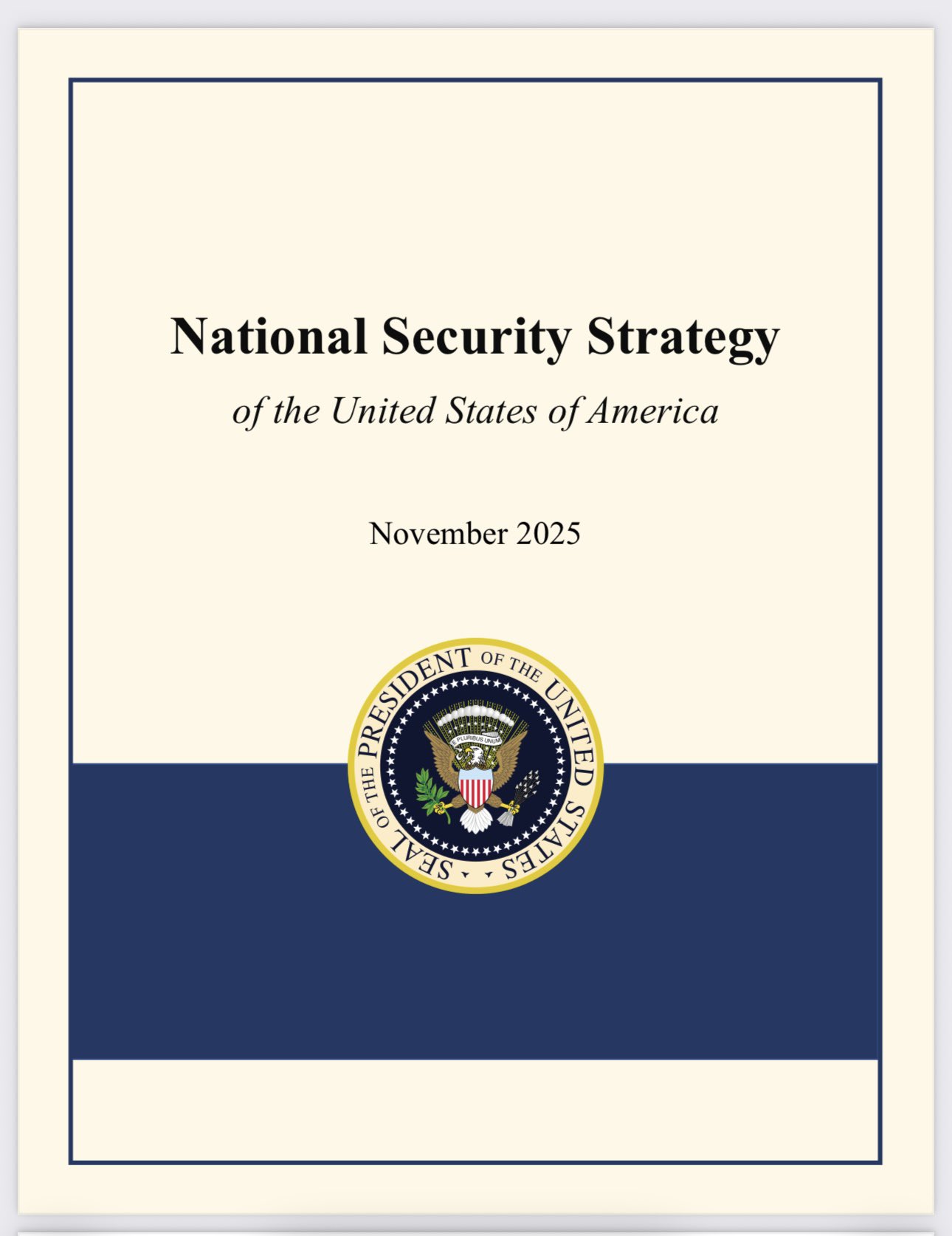استراتيجية الأمن القومي الأميركية. 