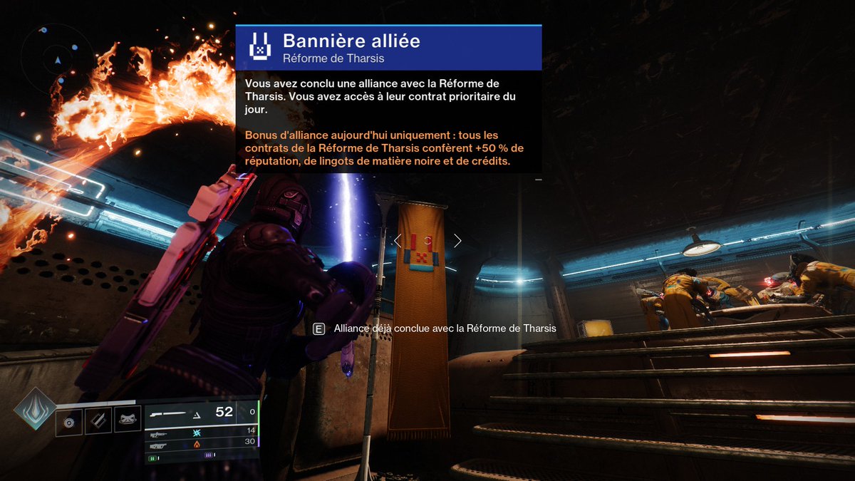 Pensez à faire votre quête de Guerre de Territoire, petit bonus sur l'une des étapes. D'ailleurs, le tuto des factions est dispo :) youtu.be/bVM1QzpppOM?si…