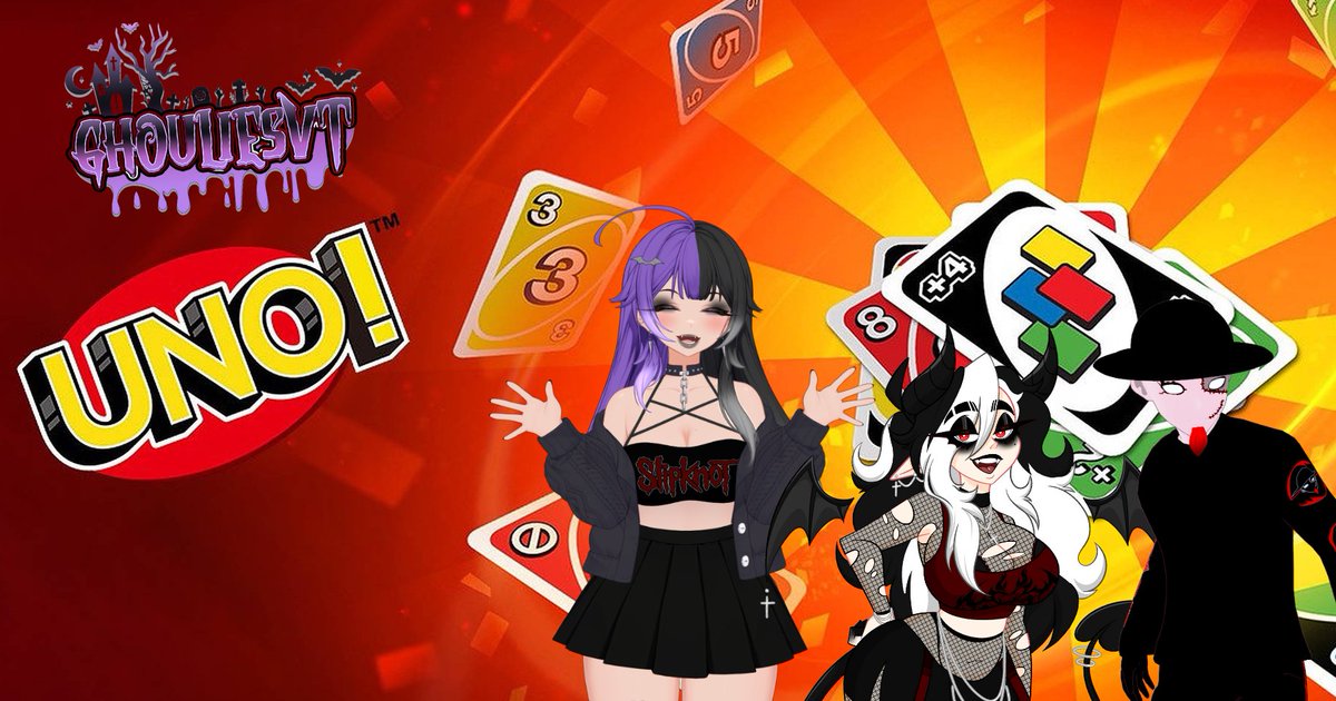 ✩₊˚.☪︎ ⁺₊✧

A <a href="/GhouliesVT/">GhouliesVT | Indie VTuber Group</a> collab tonight with <a href="/SolomonsCoven/">♱ 𝑺𝒐𝒍𝒐𝒎𝒐𝒏 ♱ 𝑮𝒉𝒐𝒖𝒍𝒊𝒆𝒔𝑽𝑻 ⛓️🩸🖤</a> and <a href="/SHAWNBIE/">SHAWNBIE 🧟‍♂️ GhouliesVT</a> 

I will win the title of Uno. >:3 TIME TO GET REKT 

Starts at 5:30PM PST/8:30PM EST