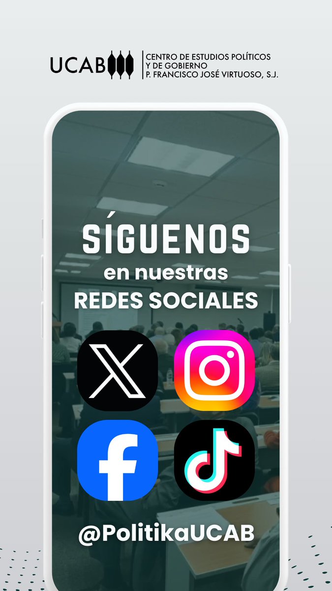 Mantente actualizado con nuestros proyectos, actividades, oferta académica y más.

📲Somos un centro de pensamiento, formación y acción para la democracia. ¡Síguenos en todas nuestras redes!
linktr.ee/politikaucab?u…