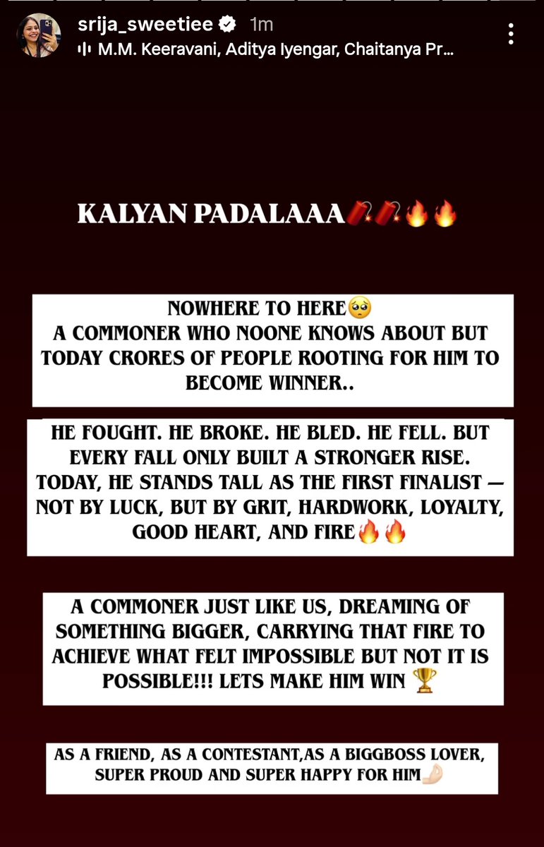 ForverThing's tweet photo. #BiggBossTelugu9
Sreeja elivations for #KalyanPadala 🔥🔥🔥🔥 https://t.co/cOLwhCQYhU