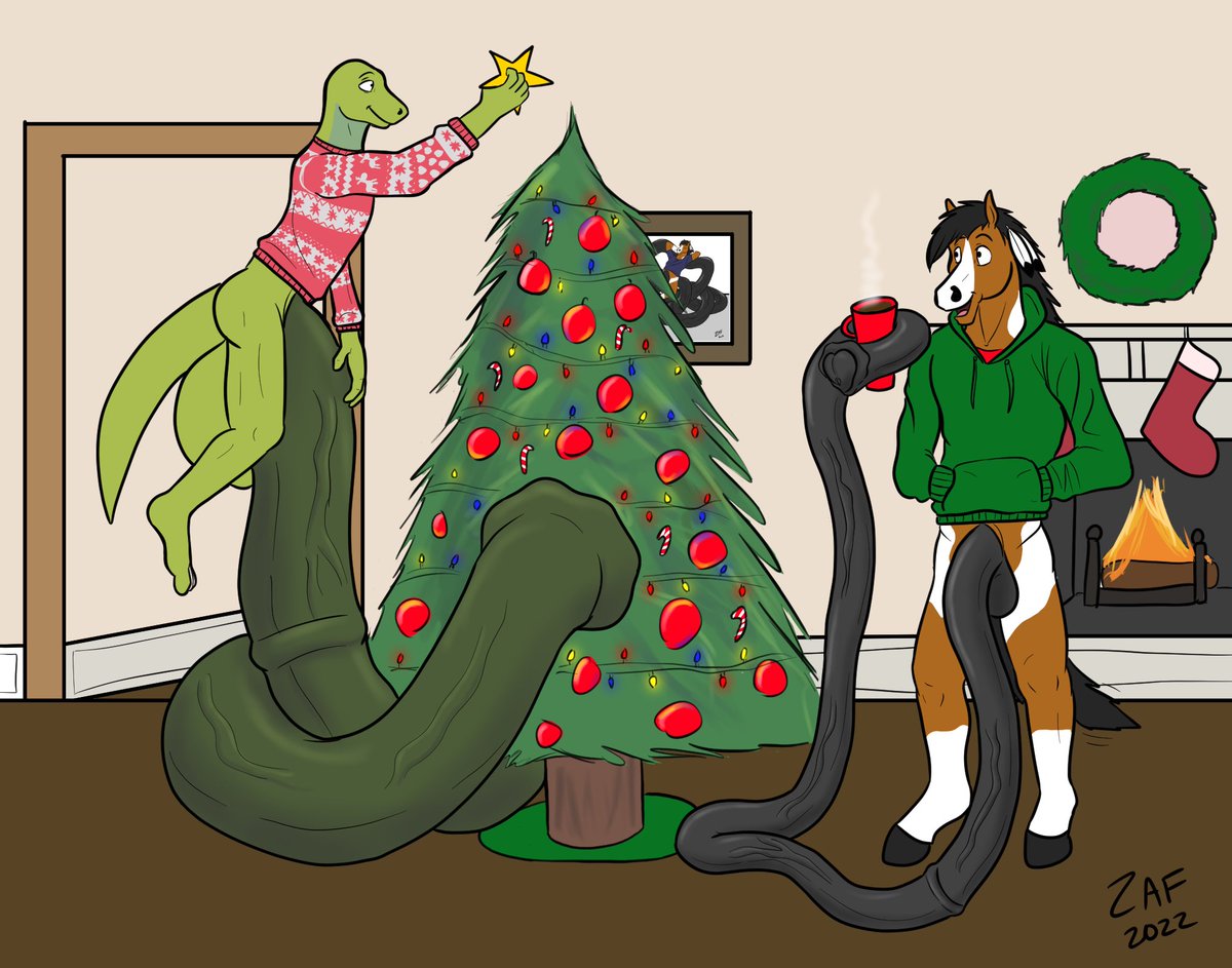 warmghostwrites's tweet photo. It’s that time of year again!

being prehensile makes holiday decorating super fun &amp; easy ^.^
🎨 @issuba_ https://t.co/JF6ERdv1iw