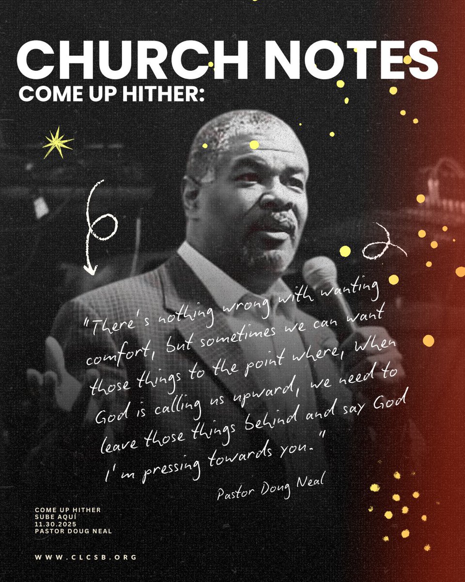 clc_sb's tweet image. Comfort is good—until it keeps us from going higher.
When God calls upward, we say: “Lord, I’m pressing toward You.” ✨

#ComeUpHither #ChurchNotes #CLCSB #FaithTalk #PressForward #ChristianLiving

🔁 Retweet to lift someone up today.