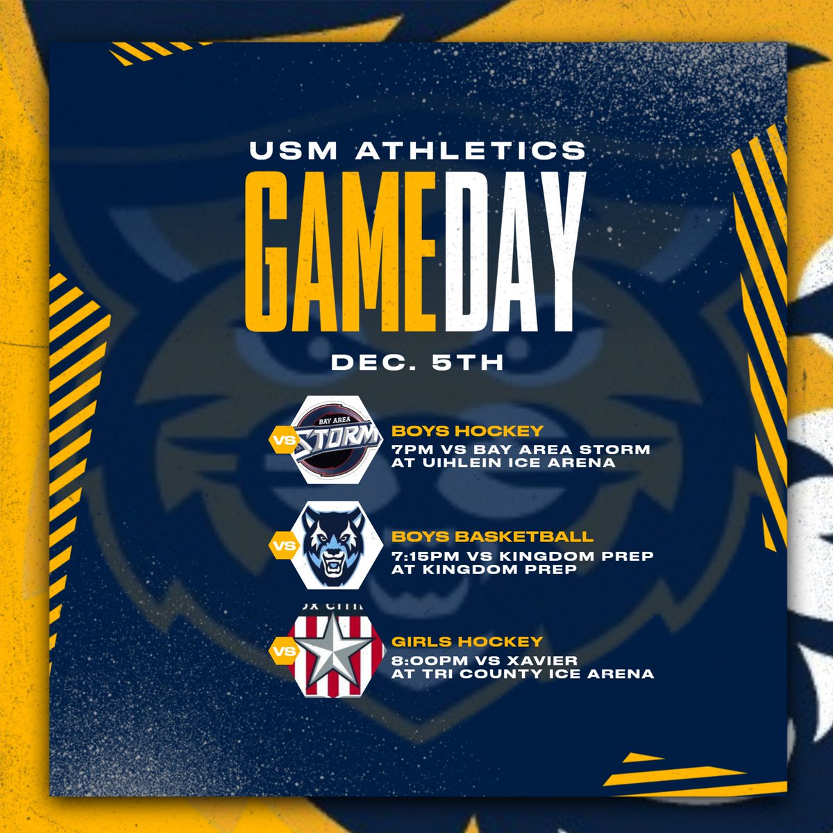 Go out and support your Wildcats today! 
<a href="/usmsocial/">University School of Milwaukee</a> <a href="/USMAthleticsAD/">Tim Williams</a> #BetterEveryday