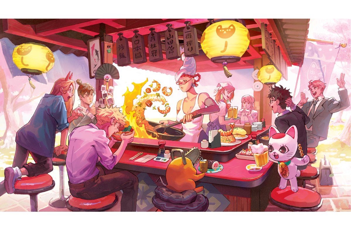 The Afterparty #chainsawman #dandandan 

Our first collaboration as <a href="/stardriftco/">stardrift</a> 💫

I did the character, and my friend Josh worked on the composition and background.