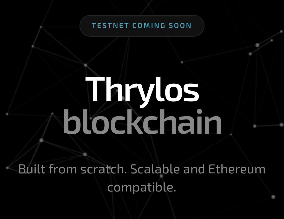 Thrylos website has been updated Thrylos.org #blockchain #crypto