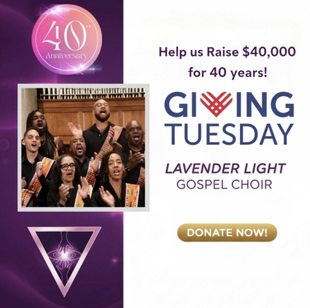 LavLight's tweet image. We Need Your Support!
For 40 years, Lavender Light, the empowering, Black-led, intergenerational LGBTQIA+ gospel choir, has provided a sacred, healing space where people can sing, worship, and celebrate their full selves without compromise.
beacons.ai/lavenderlight