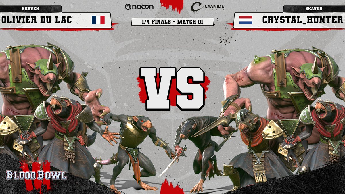 🏆 Quarter Final – 18:30 UTC

 Olivier Du Lac vs Crystal_Hunter

Next on today’s World Championship 2025 broadcast: a full Skaven vs Skaven showdown, with two of the best rat-masters on the planet facing off in a blisteringly fast mirror match.

If you’ve ever wondered what