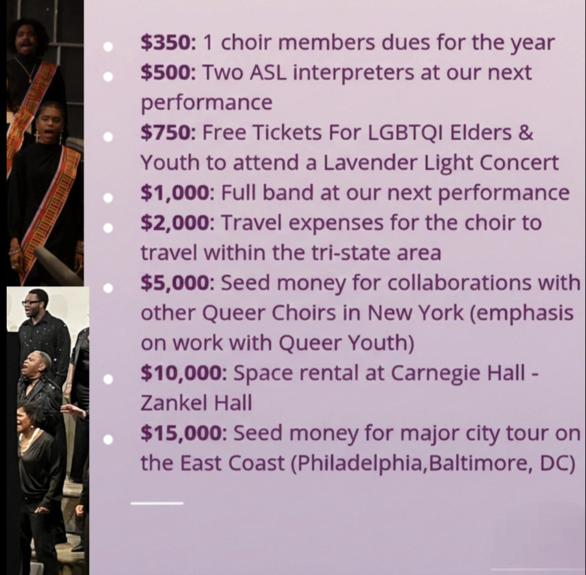 LavLight's tweet image. We Need Your Support!
For 40 years, Lavender Light, the empowering, Black-led, intergenerational LGBTQIA+ gospel choir, has provided a sacred, healing space where people can sing, worship, and celebrate their full selves without compromise.
beacons.ai/lavenderlight