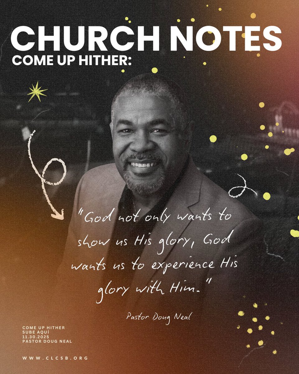 clc_sb's tweet image. God doesn’t just display His glory—He invites us to experience it with Him. ✨
Come up higher.

#ComeUpHither #ChurchNotes #CLCSB #FaithTalk #GloryOfGod #ChristianLiving

🔁 Retweet to encourage someone today.