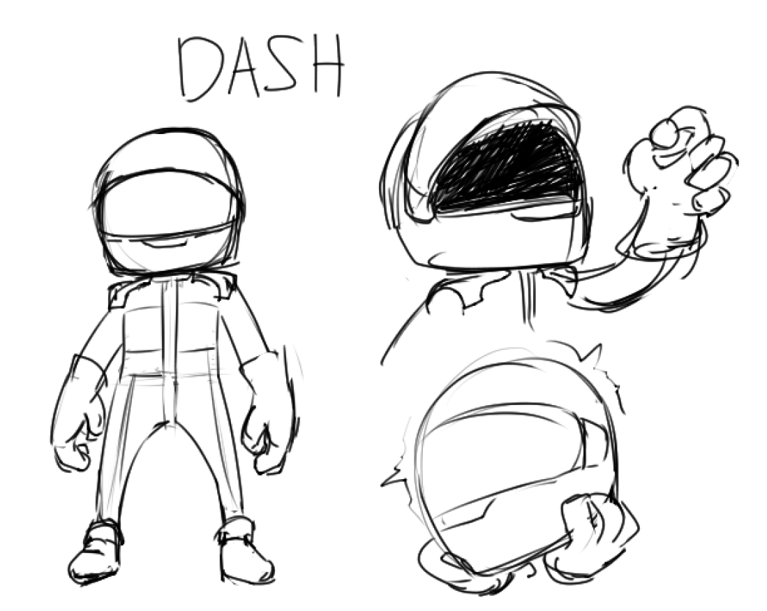 I made this lil guy!
His name is Dash and he's a stunt driver with a loose head--
#TADCFriend