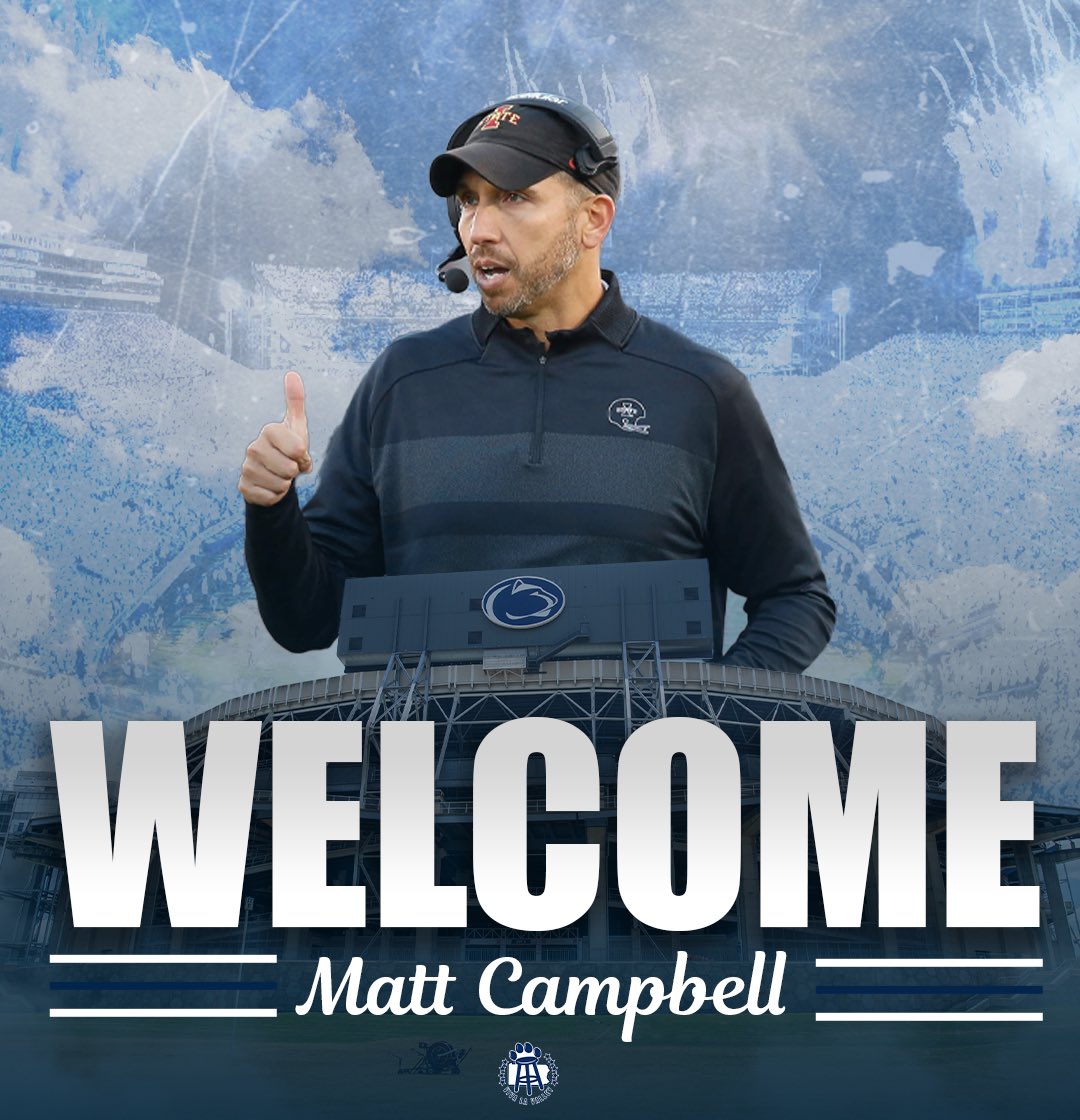 PSUBarstool's tweet image. THE SEARCH IS OVER 

MATT CAMPBELL IS THE GUY!