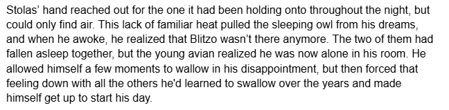 Here is a preview for the next chapter of my new #Stolitz fanfic "Love’s High Wire" on #ao3. Be sure to check it out.   

Ch. 22- Trying To Hold On - Posting on 12/08/2025    

#HelluvaBoss #Blitzø #Blitzo #Stolas #Stolitz #helluvabossfanfic #AO3 #fanfiction #LHW