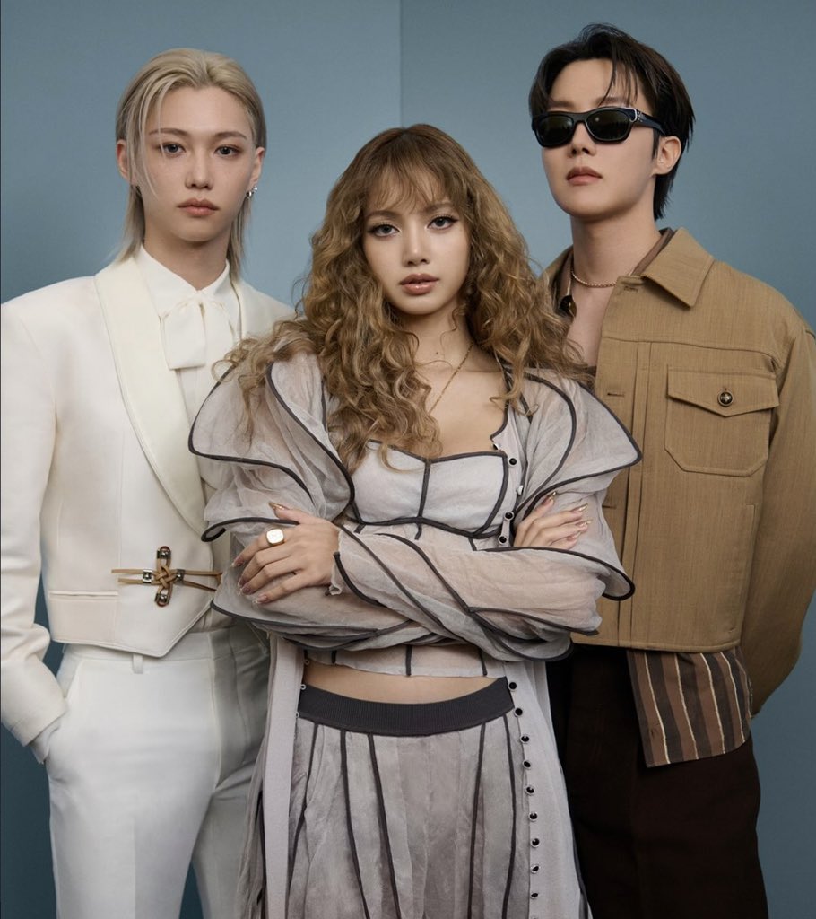 LV ambassadors and the main dancers of skz, blackpink and bts