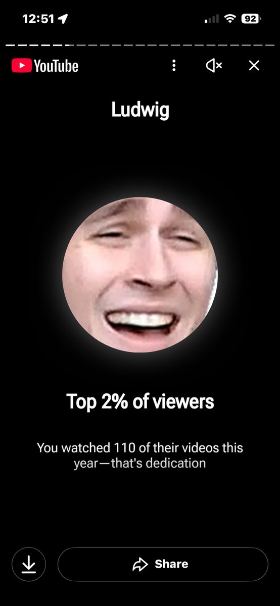 scarbxnded's tweet photo. I don’t know how this happened I figured it would’ve been Hasan @LudwigAhgren #youtubewrapped https://t.co/FmixuCU0M9