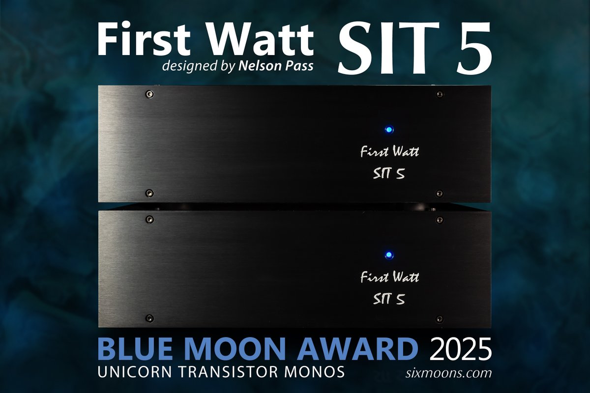 _AudioReference's tweet image. Recensione di cinque pagine e riconoscimento "Blue Moon Award 2025" da parte della rivista Six Moons per i nuovi finali mono in classe A First Watt SIT 5, progettati e realizzati dal maestro Nelson Pass.

audioreference.it/?page=news&amp;amp;id=…
#AltaFedeltà #PassLabs #FirstWattSIT5