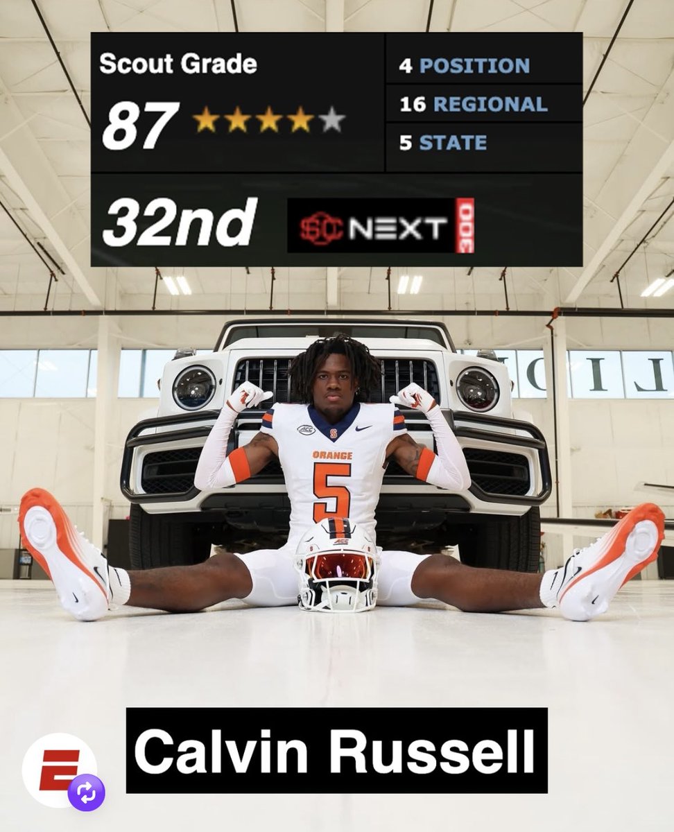 Calvin Russell taking recruiting photos at the Syracuse private airport is wild  😂😂😂
