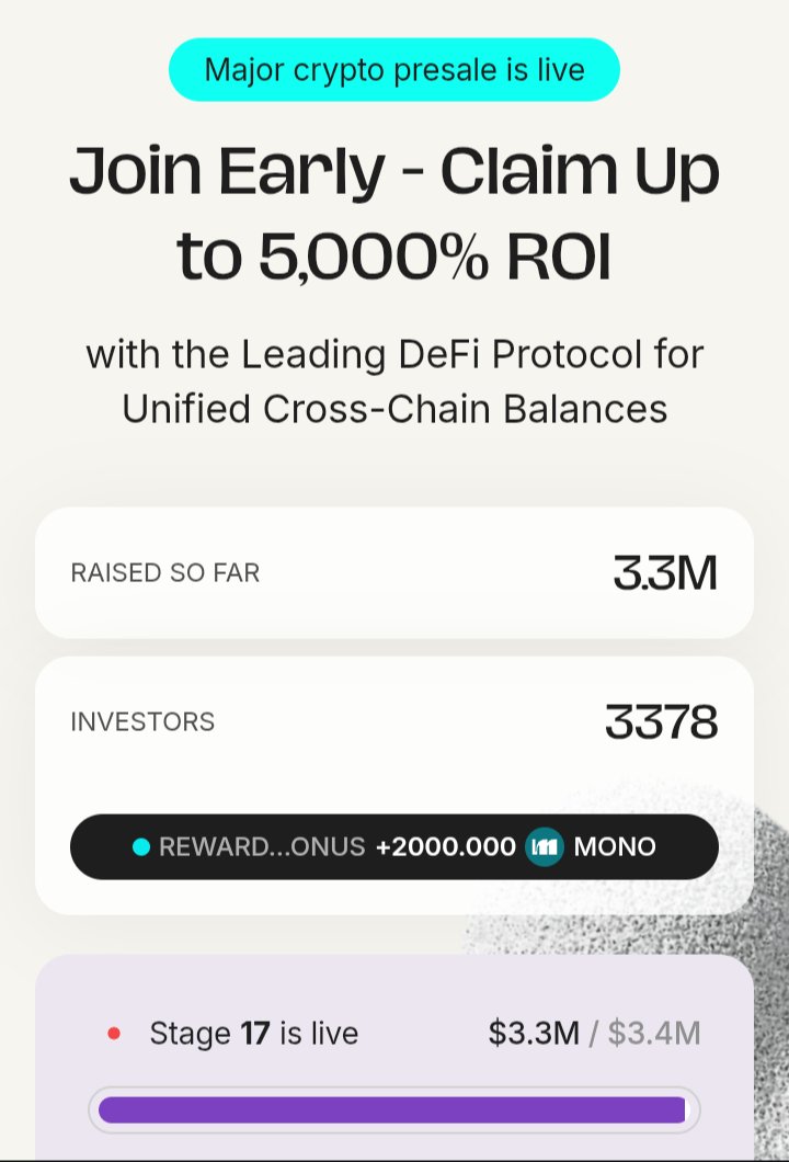Don't miss this big opportunity 🔥
Presale still at early stage 🚀🔥@mono
