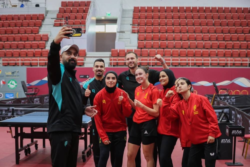 سيدات القادسية للطاولة الثالث في بطولة غرب آسيا #بطولة_غرب_آسيا_للسيدات 