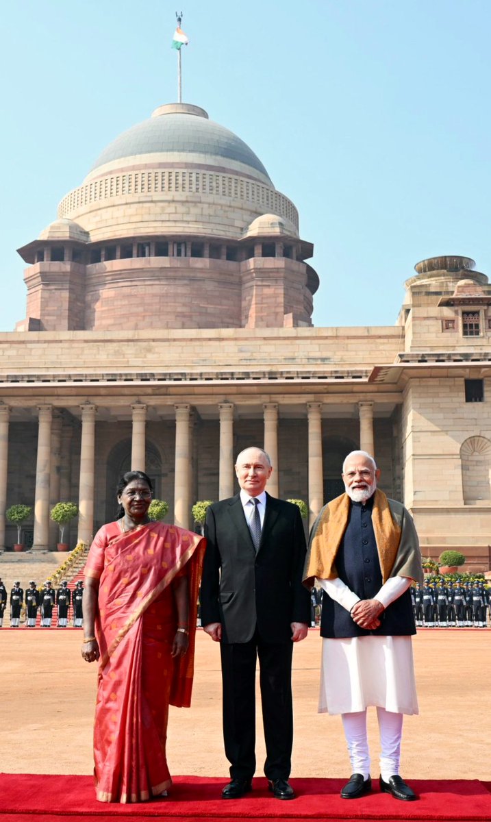 AbhinavSinghBjp's tweet image. Power packed pic of the day 🇮🇳 🇷🇺 
#PutinInIndia