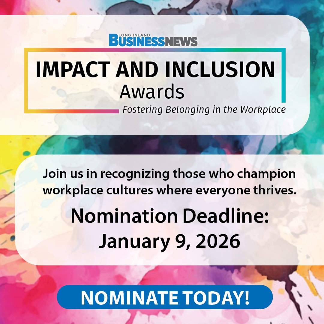 LIBN's tweet image. 🎉 Join us in celebrating the game-changers who are making a difference!

Long Island Business News presents the Impact and Inclusion Awards, recognizing those who champion workplace cultures where everyone thrives. Nominate today: bit.ly/4gr9X3G