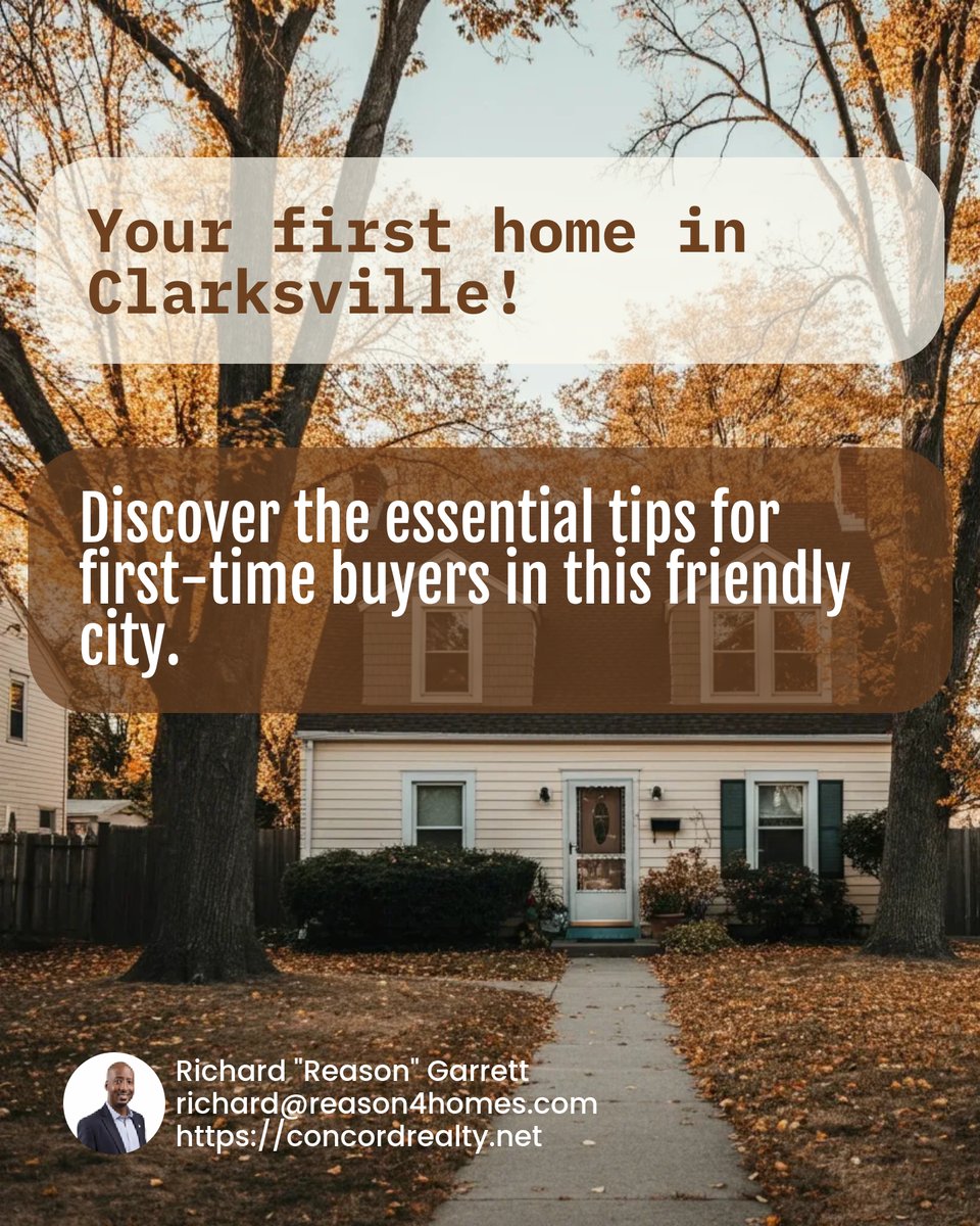 Reason1041's tweet image. 🔍 First-Time Buyers in Clarksville: Ready to find your dream home? Start smart! 🏡 Check neighborhood vibes, inspect for surprises, and connect with locals. 📞 Advice is just a tweet away—tag a friend and let’s chat about your perfect starter home! #ClarksvilleRealEstate