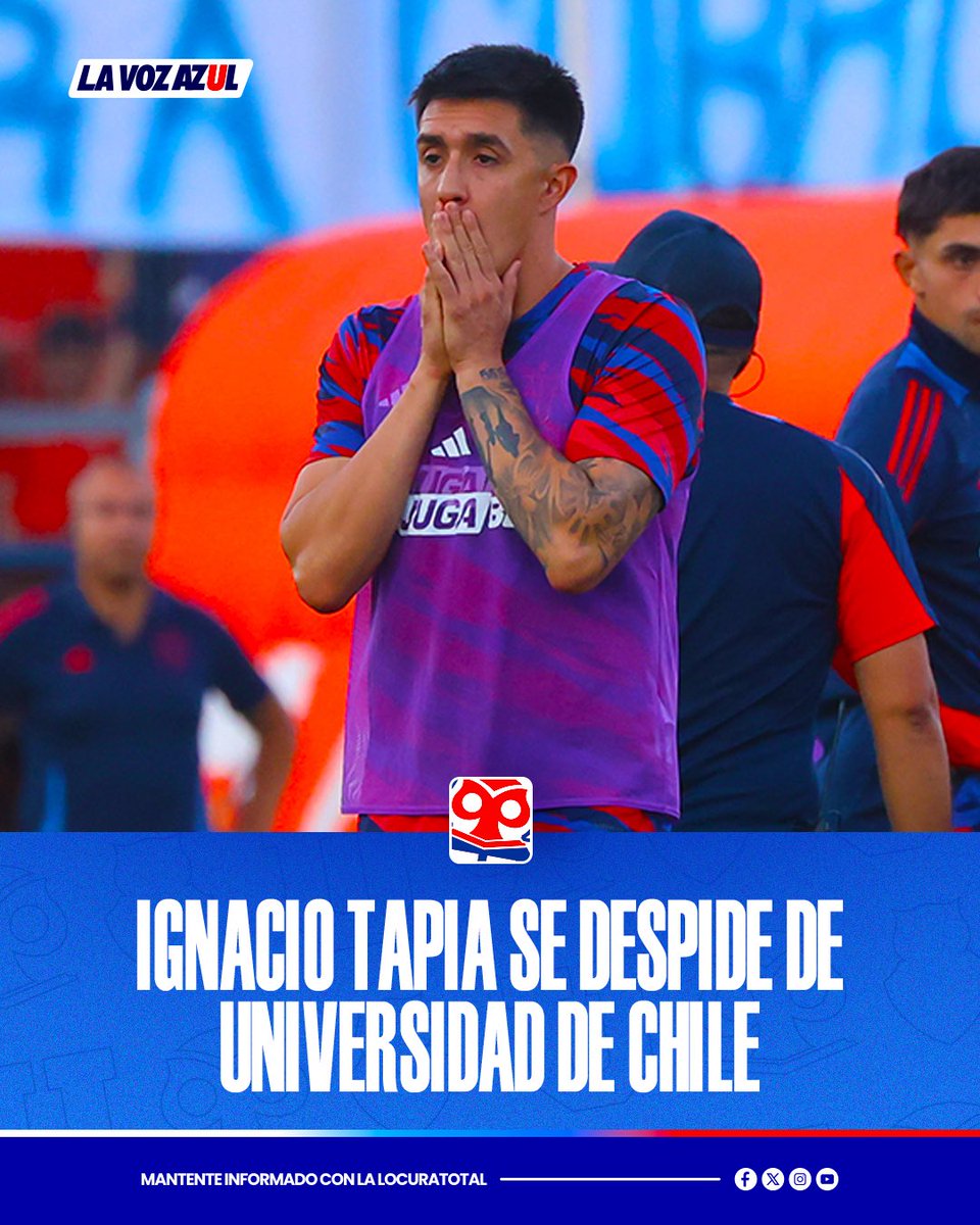 LaVozAzul_'s tweet photo. Comienzan las salidas en el CDA.

Si bien no se sabe a qué club irá para el 2026, el defensor central de 26 años, Ignacio Tapia, hoy se despidió de sus compañeros y trabajadores de Universidad de Chile previo al vuelo a Iquique ya que finalizó su etapa como jugador del club.

#VamosLaU #LocuraTotal 🔵🔴🤘🏻