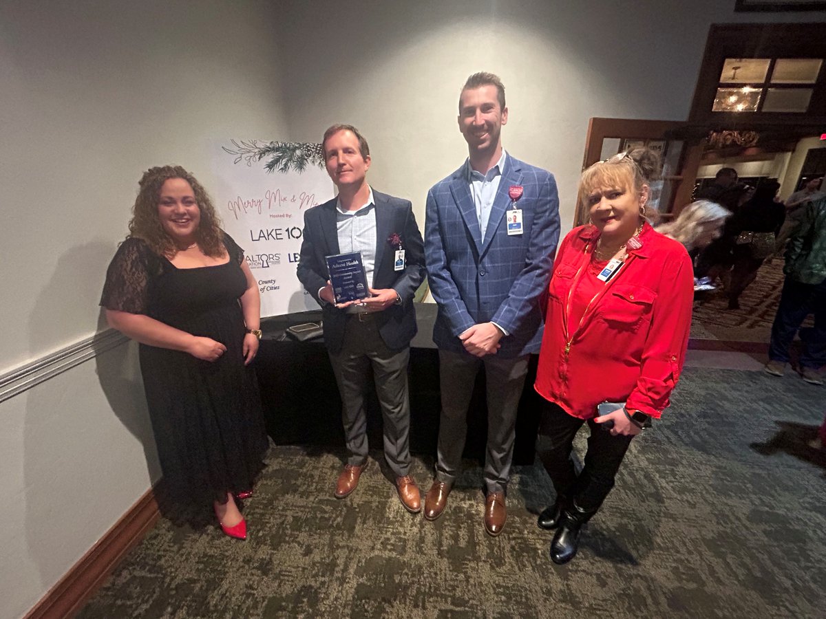 AdventHealthEFL's tweet photo. AdventHealth Waterman was honored with the Community Impact Award from Lake 100, a member group focused on advancing economic development in Lake County.

We're grateful for this recognition and for everyone working to expand access to care and support a healthier community. 💙✨ https://t.co/eFWE5li3Pu