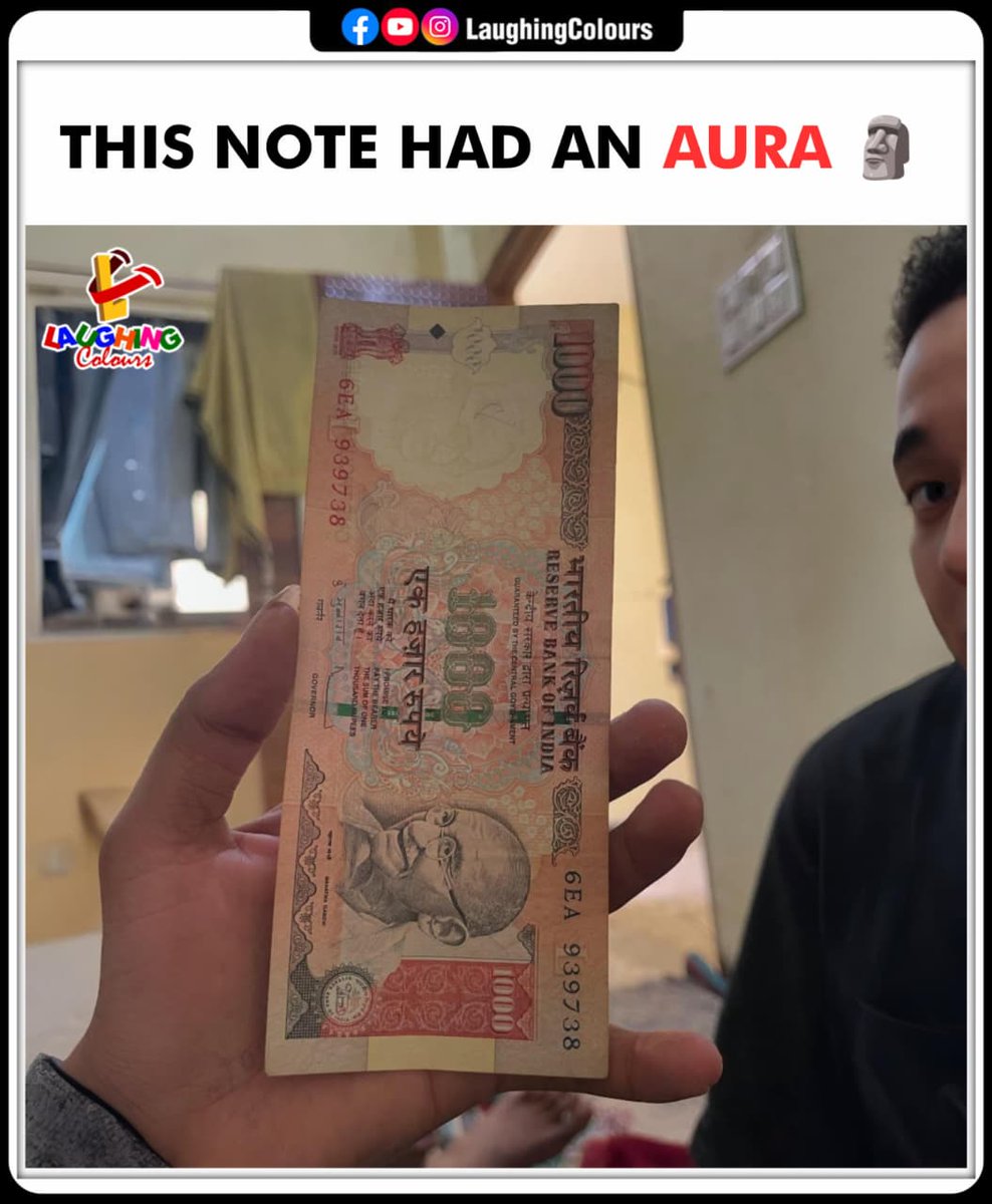 LaughingColours's tweet photo. Old note felt magical 🧿

#OldNote #IndianCurrency #Nostalgia #FunnyPost #ViralPic #Relatable https://t.co/vHJfkby6Zt