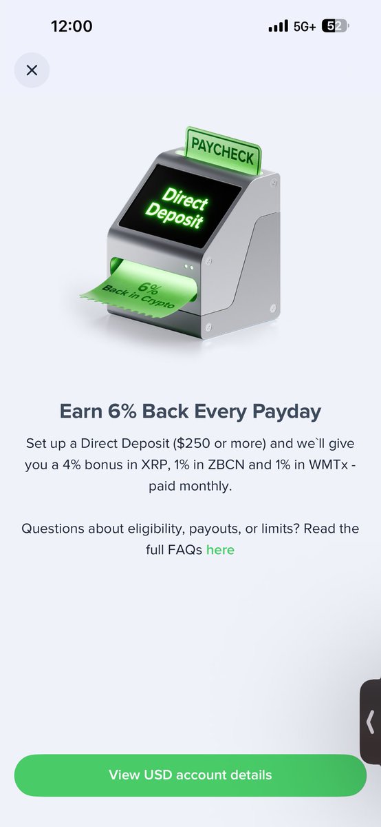 xrparmin's tweet image. #uphold 
I use it as a bank for my direct deposit earn up to 6% of what you deposit who doesn’t want free money. Use my referral.

Hi, I'd like to invite you to use Uphold. 
wallet.uphold.com/signup?referra…