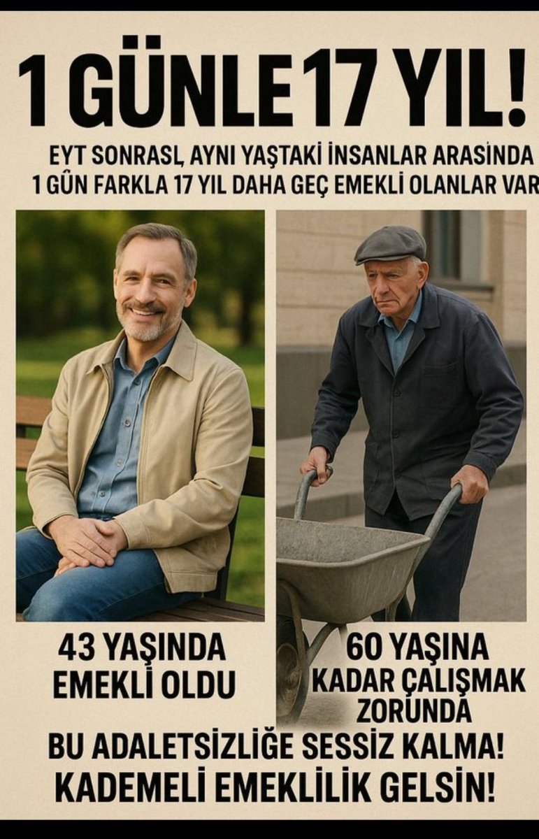 <a href="/Kemal_ucuncu/">Kemal Üçüncü</a> <a href="/EmadDernegi/">EMEKLİLİKTE ADALET DERNEĞİ ⚖️</a> <a href="/mihribanugurluu/">Mihriban UĞURLU ⚖️</a> Çalışanın emeklilik hakkı adil dağıtılsın
<a href="/bbpgenelmerkez/">BÜYÜK BİRLİK PARTİSİ</a> 
<a href="/Mustafa_Destici/">Mustafa Destici</a>
<a href="/Kemal_ucuncu/">Kemal Üçüncü</a>
@dilekk14
<a href="/kadinkollarigm/">Büyük Birlik Partisi Kadın Kolları</a>
<a href="/metiindemiir26/">Metin Demir🇹🇷</a>
<a href="/DursunCaglayan_/">Dursun Çağlayan</a>
<a href="/TevfikEren06/">Tevfik EREN</a>

<a href="/EmadDernegi/">EMEKLİLİKTE ADALET DERNEĞİ ⚖️</a>
<a href="/EMADDER_KADEME/">EMADDER RESMİ SOHBET SAYFASI</a>
#MilletinSesiDestici