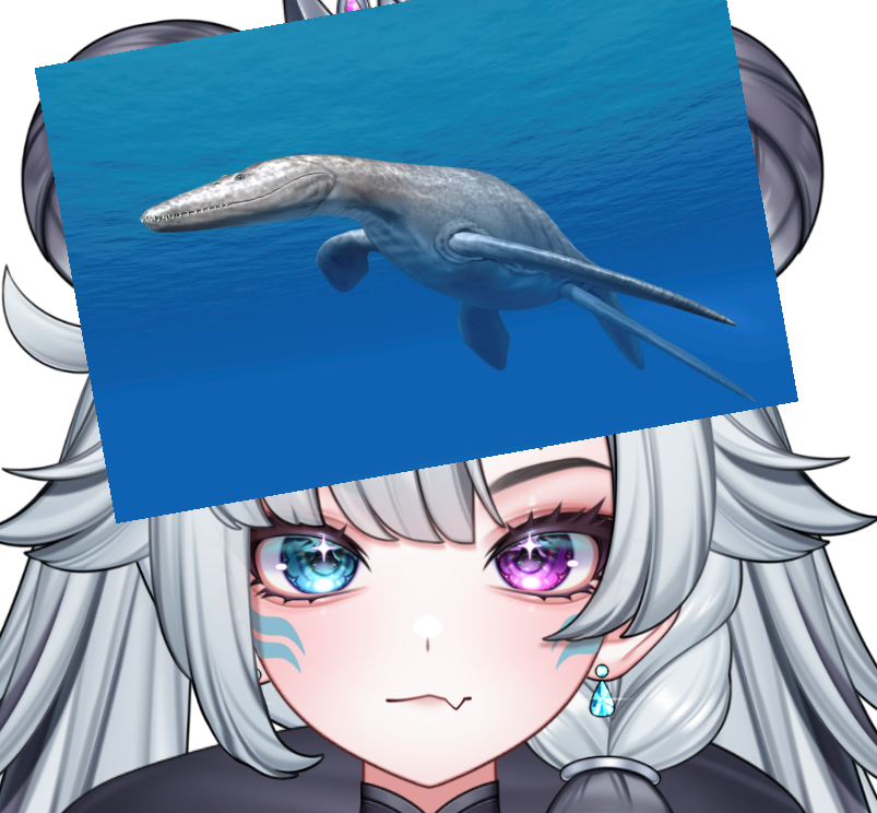 I opened VTube studio to get jumpscared by a plesiosaurus (iykyk)