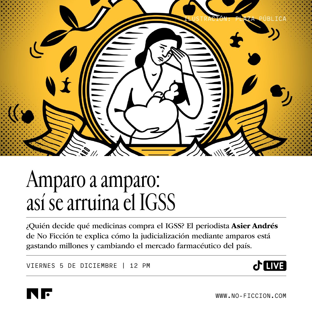 noficciongt's tweet photo. #AHORA #TikTokLive | Estamos con el periodista Asier Andrés, quien explica cómo la judicialización mediante amparos está cambiando el mercado farmacéutico del país. 

📲@noficciongt
➡️ Entra al Live aquí: https://t.co/rb5iH6ilu4 https://t.co/YZmwLM8St4